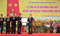 Huyện đầu tiên của trung du miền núi phía Bắc đạt chuẩn nông thôn mới