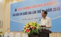 143 tác phẩm lọt vào Vòng chung khảo Giải Báo chí Quốc gia lần thứ 10- năm 2015