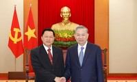 Tổng Bí thư Tô Lâm tiếp Bộ trưởng Bộ Công an Lào 