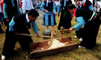 Preparación de pastel tradicional de étnicos