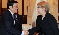 Recibe presidente vietnamita saliente embajadora de Grecia