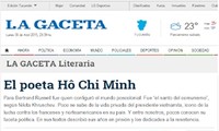 Recuerda escritora argentina al presidente Ho Chi Minh 