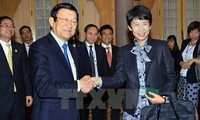 Presidente vietnamita recibe a delegación empresarial japonesa 