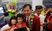 Orgullo y esperanza en el recibimiento al deportista vietnamita con dos medallas olímpicas