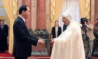 Presidente de Vietnam recibe a nuevos embajadores en Hanoi