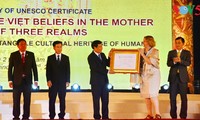 Vietnam recibe certificado de patrimonio cultural de la Unesco al culto de las Diosas Madres 