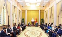 Presidente de Vietnam se reúne con representantes diplomáticos de Timor Leste y ASEAN