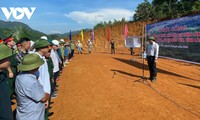 Se inicia la construcción del área de reasentamiento de la aldea gravemente afectada por Yagi