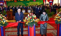 Inauguración de obra simbólica de solidaridad y amistad tradicional Vietnam - Camboya