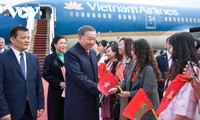 Máximo dirigente partidista de Vietnam llega a Minsk para una visita de Estado a Bielorrusia