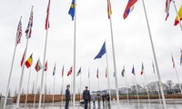 Le drapeau suédois hissé au siège de l'OTAN