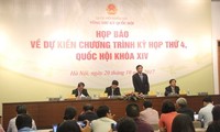 Kỳ họp thứ 4 Quốc hội khóa 14 khai mạc vào ngày 23/10