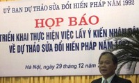 Lấy ý kiến nhân dân về Dự thảo sửa đổi Hiến pháp năm 1992