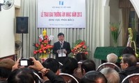 Hội Nhạc sĩ Việt Nam công bố giải thưởng âm nhạc  2013 và trao giải khu vực phía Bắc