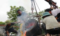 300-kg bronze drum made to mark national elections