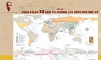 Map on Uncle Ho's 30-year national salvation journey published