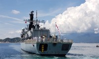 British navy warship docks at Cam Ranh Port, beginning Vietnam visit 