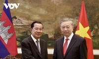 Tổng Bí thư Tô Lâm hội kiến với Chủ tịch Đảng Nhân dân Campuchia Samdech Techo Hun Sen