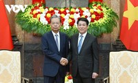 Chủ tịch nước Lương Cường tiếp Ủy viên trưởng Nhân đại toàn quốc Trung Quốc Triệu Lạc Tế