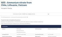 Australia decides not to impose anti-dumping duties on ammonium nitrate from Vietnam