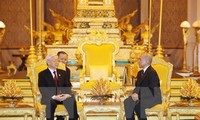 Première journée du SG Nguyen Phu Trong au Cambodge