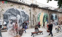 Phung Hung mural street features old Hanoi