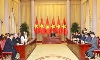 Vietnamese top leader receives newly-accredited ambassadors