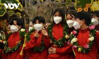 National female football squad returns home after securing a World Cup 2023 place