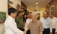 Party chief meets voters in Hanoi