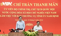 NA Chairman Tran Thanh Man holds working session with Nam Dinh Party Committee