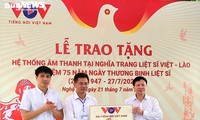 VOV trao tặng hệ thống âm thanh tại Nghĩa trang liệt sĩ quốc tế Việt - Lào