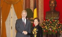 Vice President Nguyen Thi Doan receives Belgium’s Prince Philippe