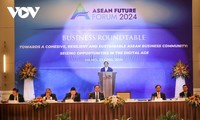 Primeros ministros de Vietnam y Laos copresiden mesa redonda con empresas y socios de la ASEAN