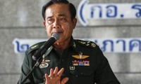 Demonstrators protest Thai coup