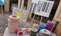 Bunte Kunst: Tape Art aus Berlin bei der Deutschen Botschaft