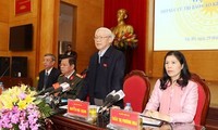  KPV-Generalsekretär Nguyen Phu Trong trifft Wähler in Hanoi