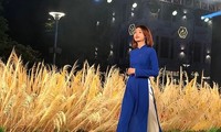 Ehrung der Schönheit der vietnamesischen Frauen durch das angewandte Ao Dai