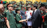 President meets outstanding military women