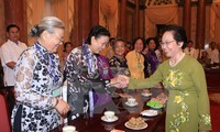 Vice President receives revolutionary contributors in Dong Thap