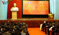 Lao Party General Secretary and President visits HCM National Academy of Politics