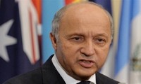 Frankreichs Außenminister Laurent Fabius besucht Irak