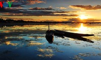 Friedliche Atmosphäre in der Region der Lagune Quang Loi