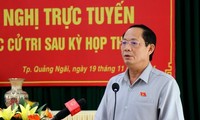 Vicepresidente del Parlamento se reúne con votantes de Quang Ngai