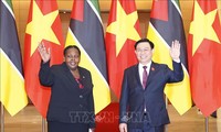 Ceremonia de bienvenida a la presidenta de la Asamblea Nacional de Mozambique