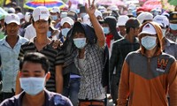 Protesta la oposición resultados electorales en Cambodia