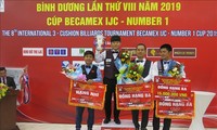 8차 빈 즈엉 (Bình Dương) 국제 캐롬 당구  3 쿠션 대회 폐막