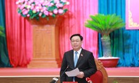 Vuong Dinh Huê travaille avec les responsables de la province de Binh Dinh