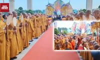 Hàng nghìn tín đồ Phật giáo tụ hội ở Việt Nam tham dự ngày hội tâm linh toàn cầu
