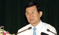 Presiden Vietnam Truong Tan Sang bekerja dengan Kemhan Vietnam