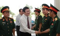 Presiden Vietnam Truong Tan Sang melakukan temu kerja dengan Markas KODAM IX